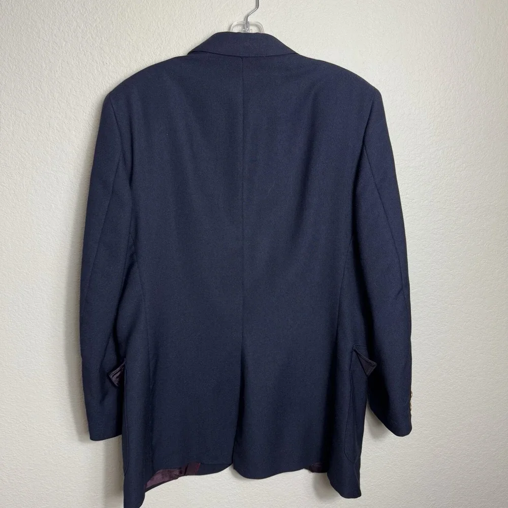 Vintage 70s Levi Strauss Navy Blue Blazer‎ Suit Jacket Two Button Made in USA